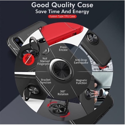 H8 Hard case i-Crystal Case Realme 5 / 5i / C2 with Belt Clip &amp; stan