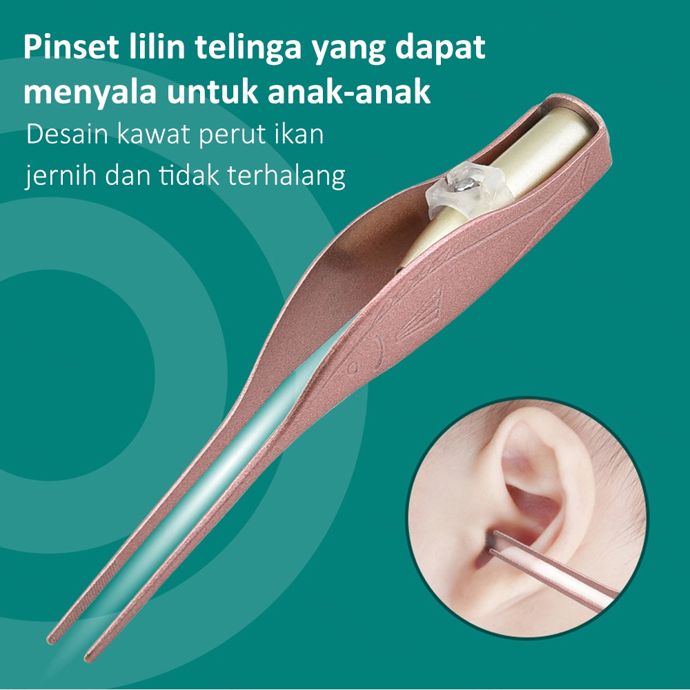 Lakhu Korek Kuping earpick LED Lampu Senter | Alat Pembersih Telinga Anak Bayi dan Dewasa