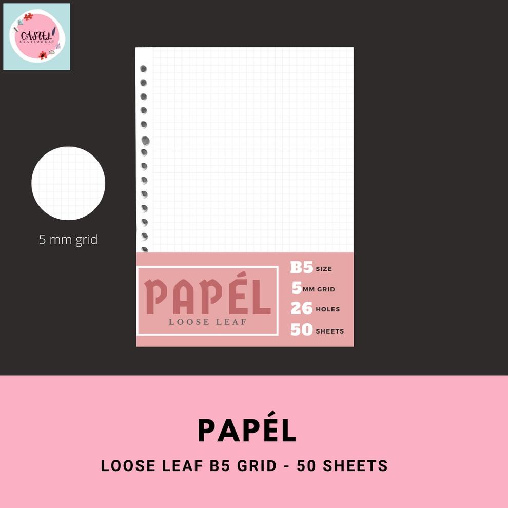 

Y23 Papel Loose Leaf Polos, Dot, Grid, Ruled B5 50 lembar TOP PRODUCT ょ