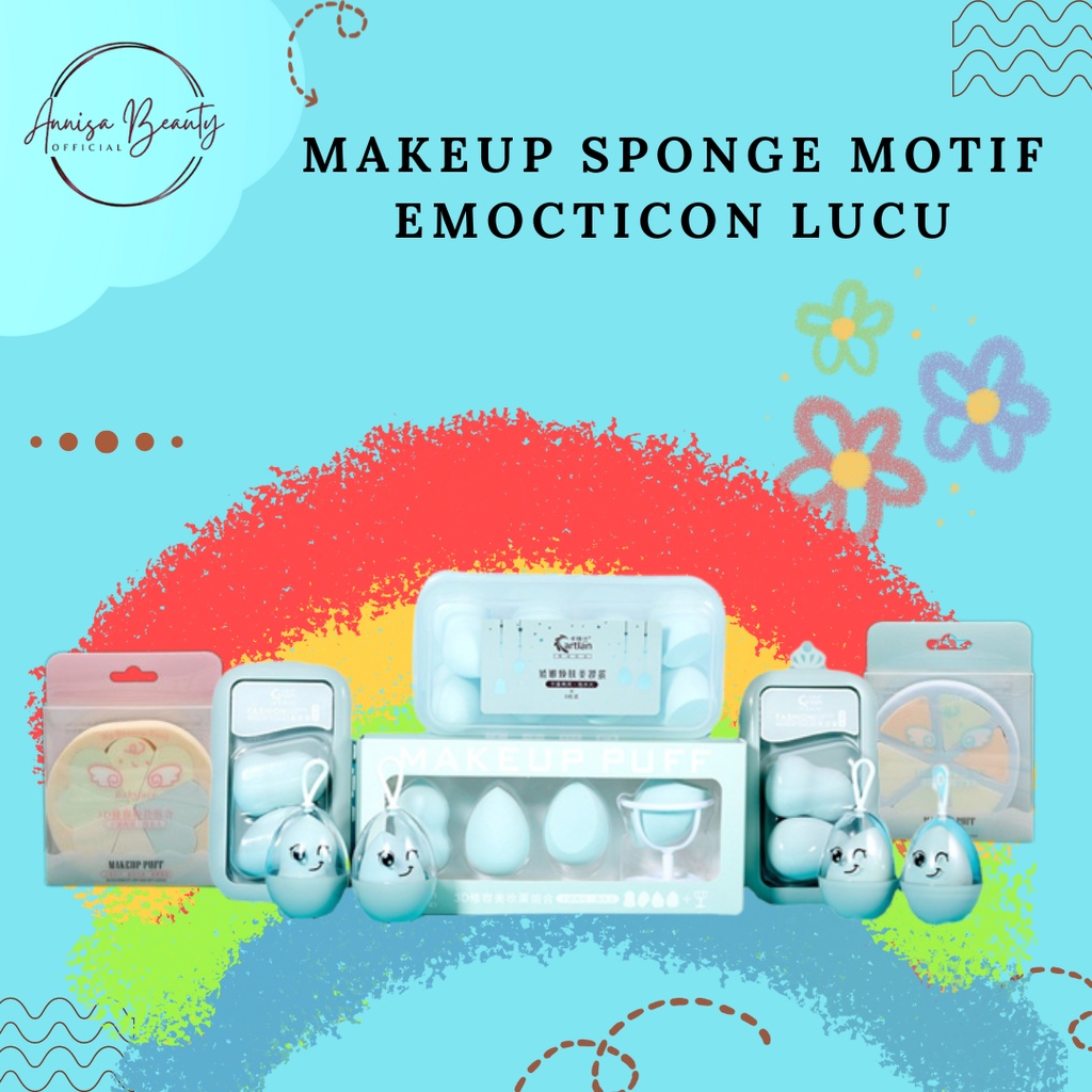 [ HARGA PROMO ] Beauty blender original / Makeup sponge Motif Emocticon lucu