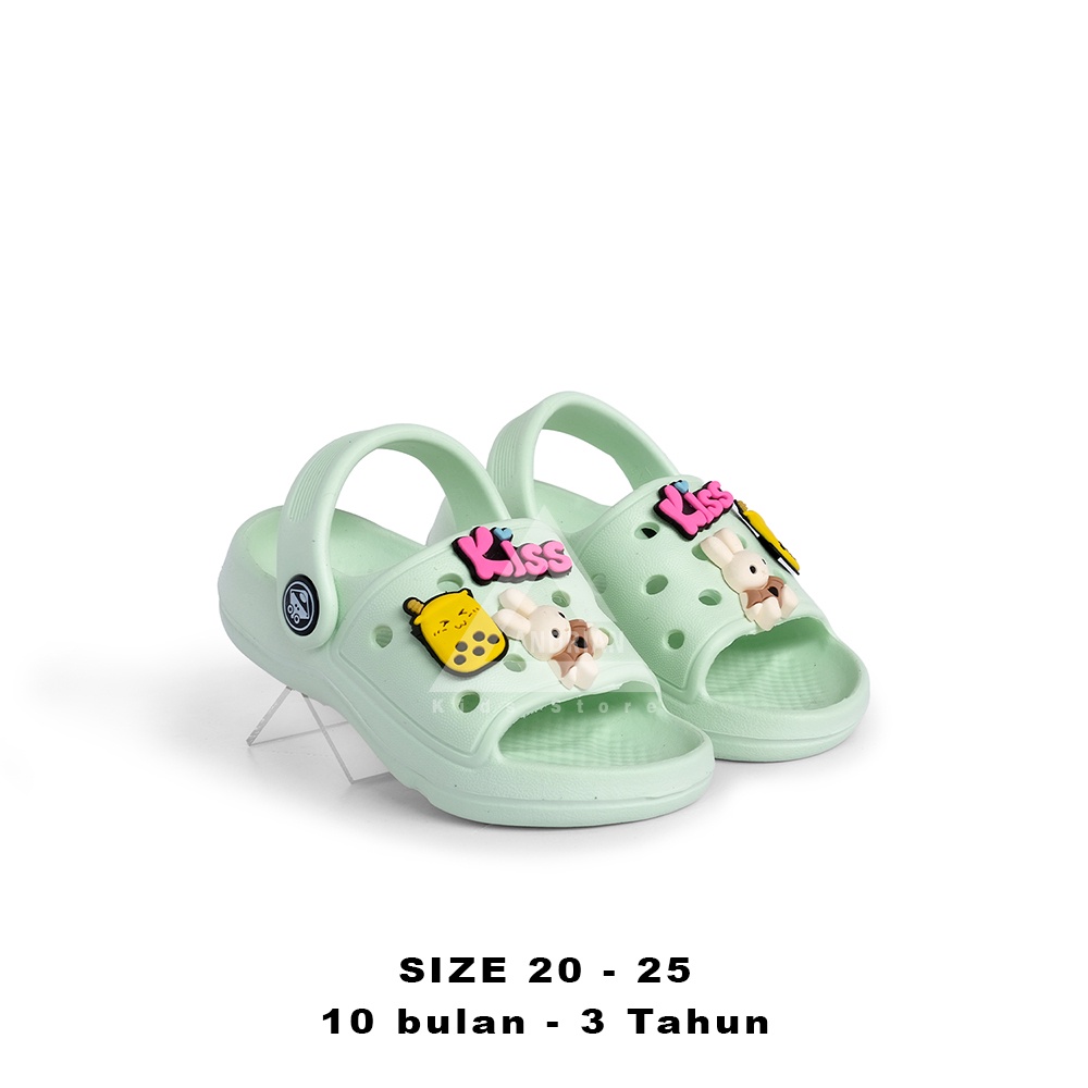 Sandal Anak Perempuan Baby girls balaca tali belakang karakter kiss panda New