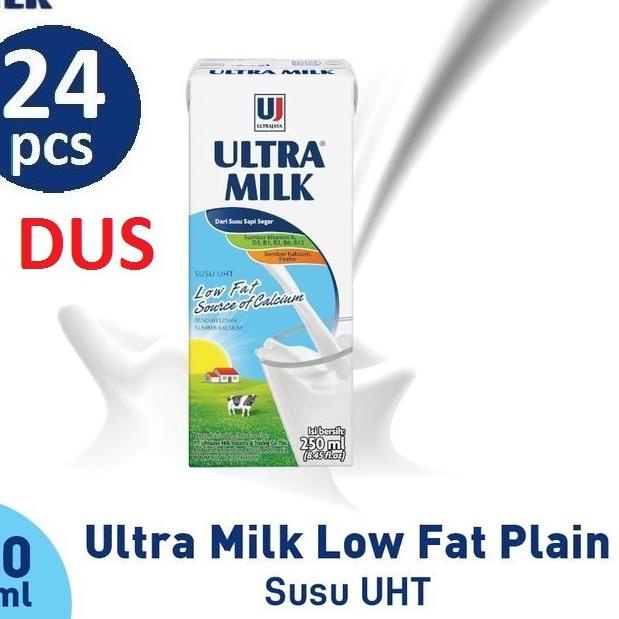 

♡ SUSU ULTRA LOW FAT PLAIN 250 ML - (HARGA 1 DUS ISI 24) ➦