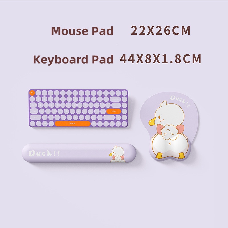Bebek Lucu Alas Mouse Pergelangan Tangan Gaming Mouse Pad Alas Keyboard Meja Bantal Karet Resin Non-slip Mouse Pad