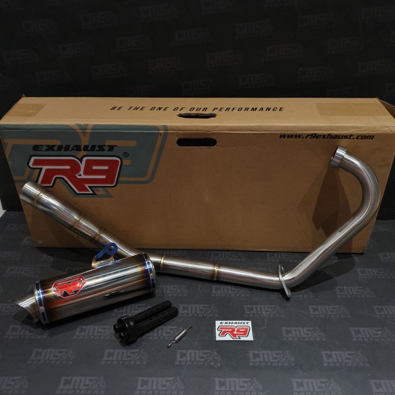 Knalpot R9 Falcon Series Yamaha Vixion New Advance Lighting Original