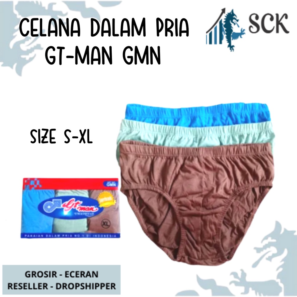 [ISI 3] CD Pria GT-Man GMN Bahan Katun Polyester / Celana Dalam Laki GTMan Murah - sckmenwear GROSIR