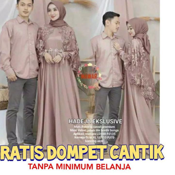 Model Baru COUPLE CAPE / COUPLE HADEJA EKSLUSIVE / Couple Pasangan Lamaran / Prewedd Dress Maxi Brok