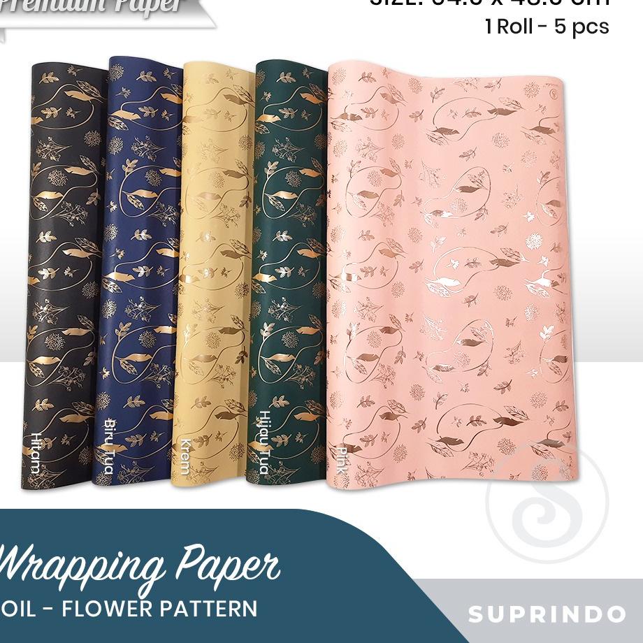 

Pusat Belanja Kertas Kado Foil Bunga (5lembar)