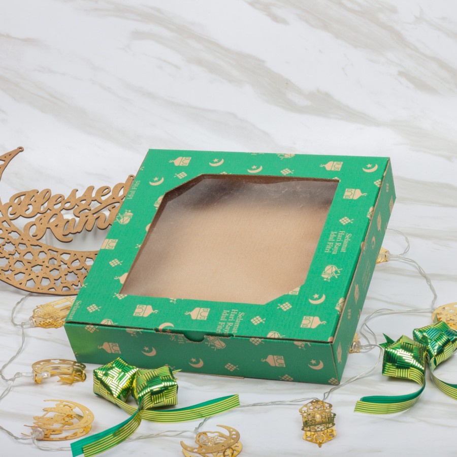 

kardus packaging pudding edisi lebaran box die cut kemasan hampers idul fitri kotak eid mubarak ukuran 25,5 x 25 x 5cm