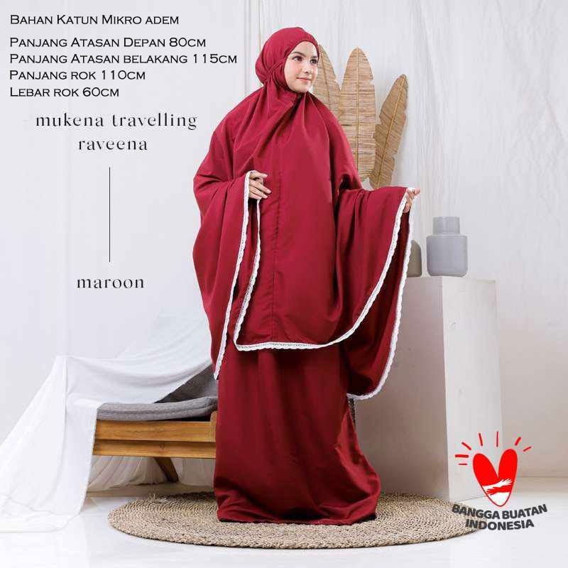 MUKENA Dewasa Mukenah Rayon Putih Adem