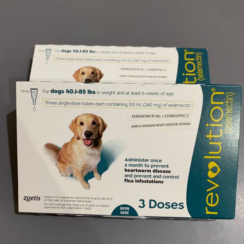 REVOLUTION DOG / ANJING 40,1 - 85 LBS (1BOX 3TUBE)