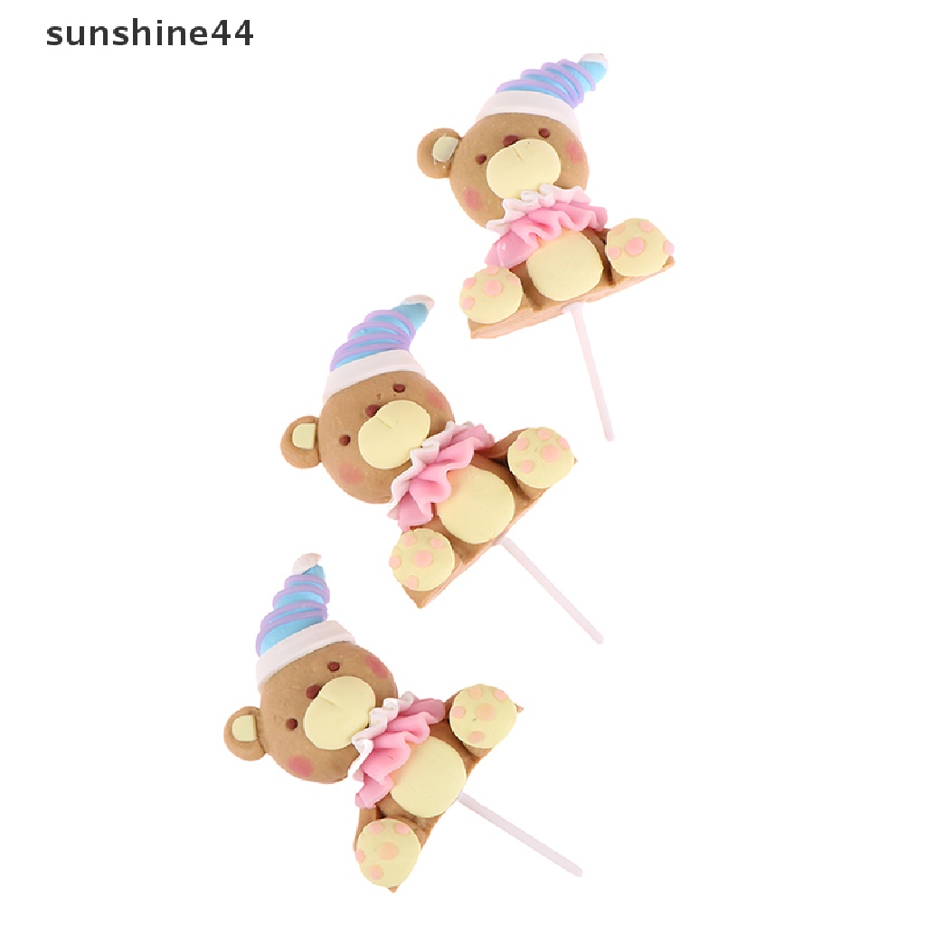 Sunshine Kartun Lovely Bear Birthday Party Cake Topper Hiasan Kue Makanan Penutup Kue ID