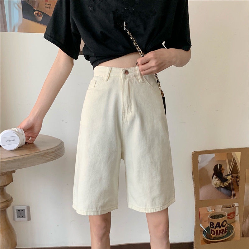 Krem Shorts Jeans Pants | Celana Pendek Wanita Casual Korea Jumbo