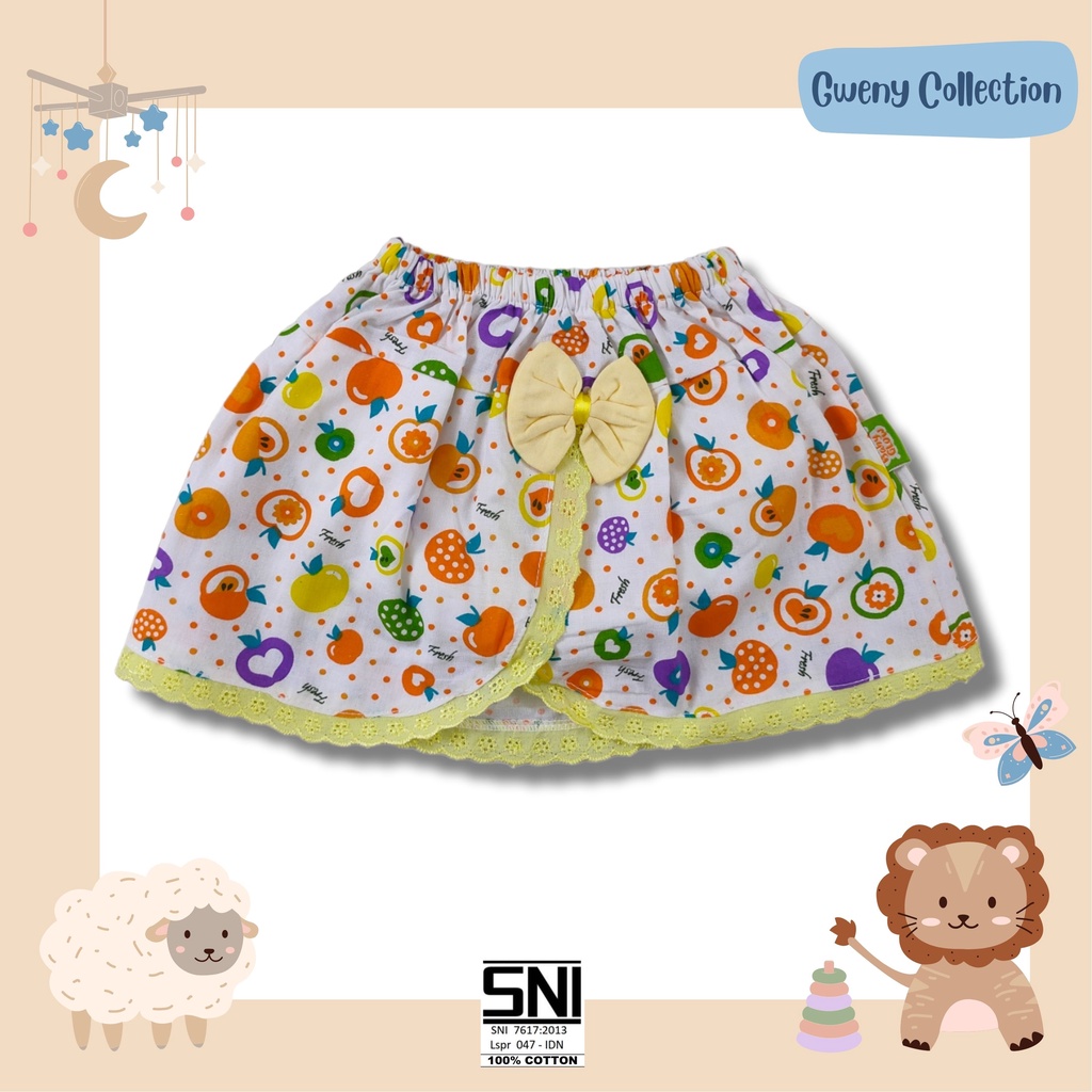 CELANA ROK BAYI ROK CELANA ANAK MOTIF COLOURFULL APPLE KATUN SNI