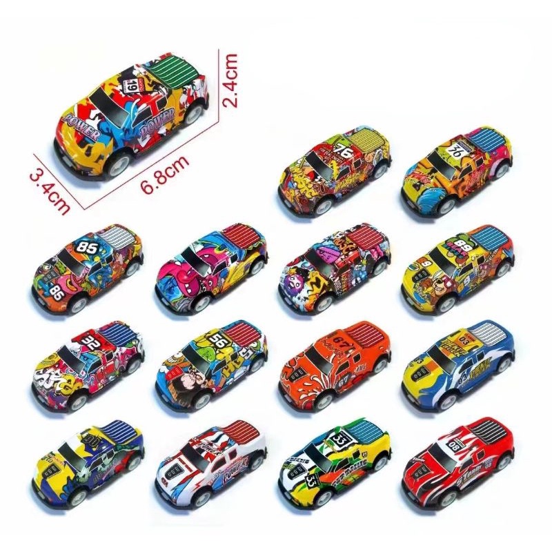 Mainan Mobil Balap Anak Mini Pull Back Bahan Alloy balap Colorfull Racing Mini Car Kids Toys