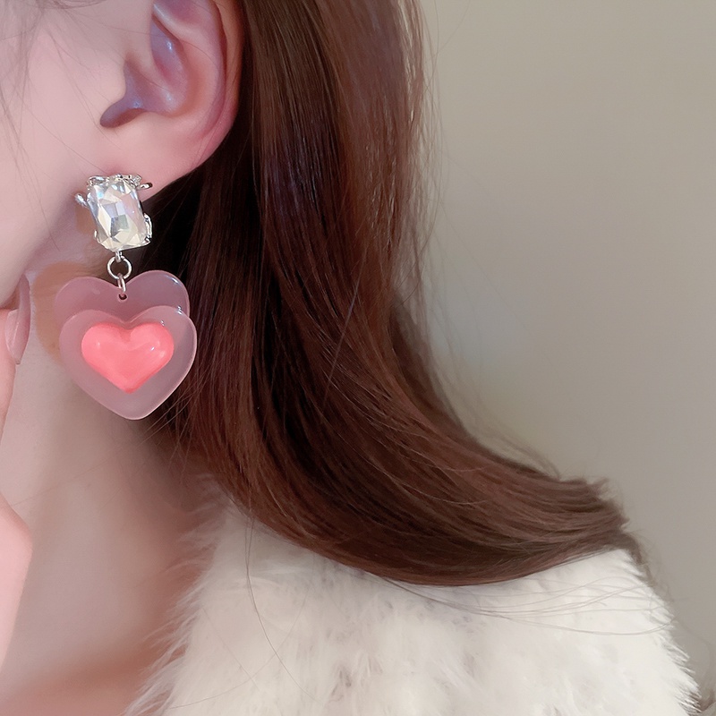 Anting Cinta Aksesoris Pasang Versi Korea Fashion Segalanya