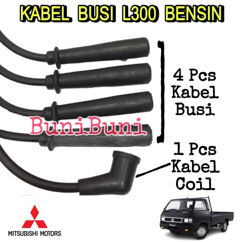 KABEL BUSI Untuk Mobil Mitsubishi L300 L 300 Bensin Dan KUDA Bensin - 1 SET