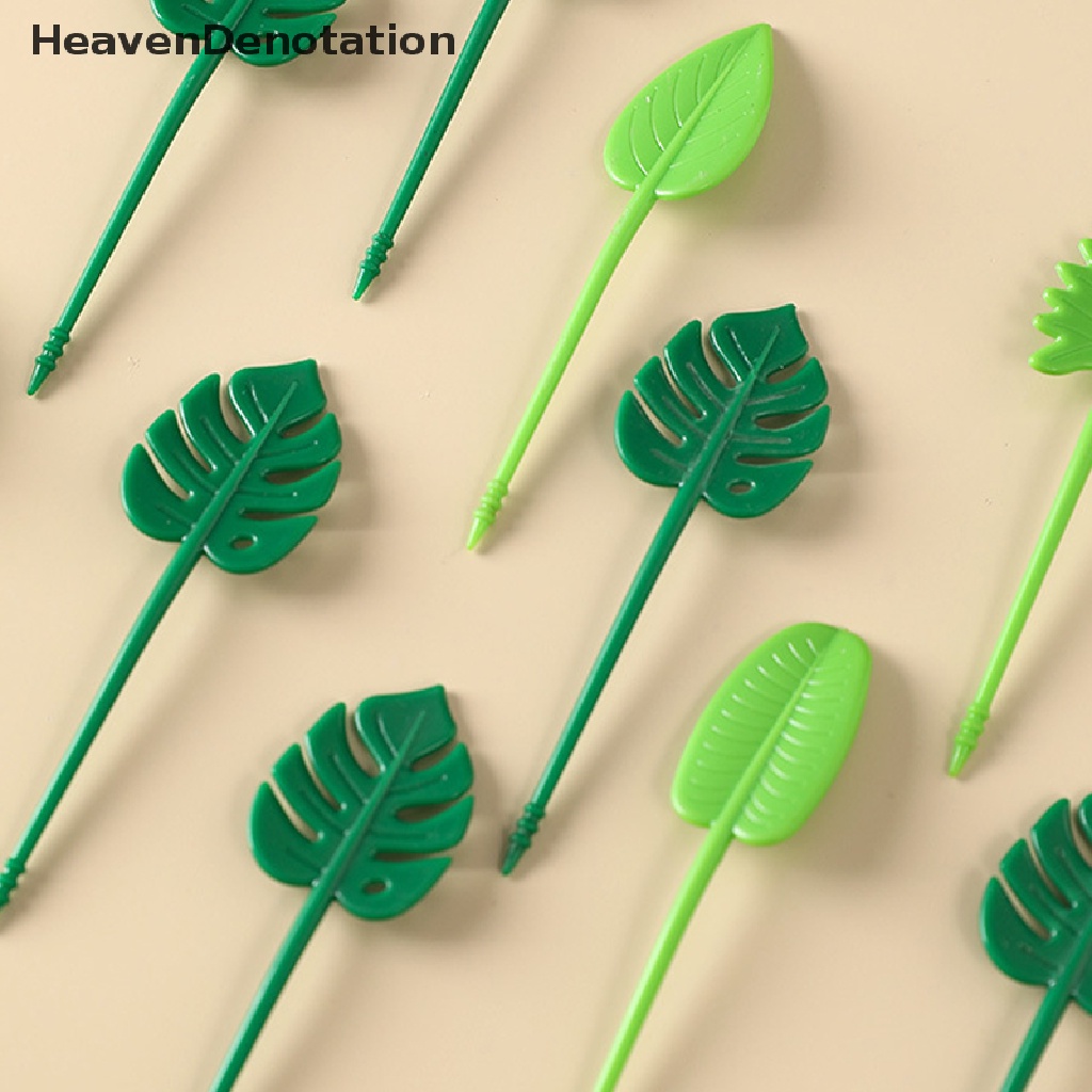 [HeavenDenotation] 5 / 6 / 10pcs Cute Cartoon Bow Fruit Fork Kids Snack Dessert Picks Tookpick HDV