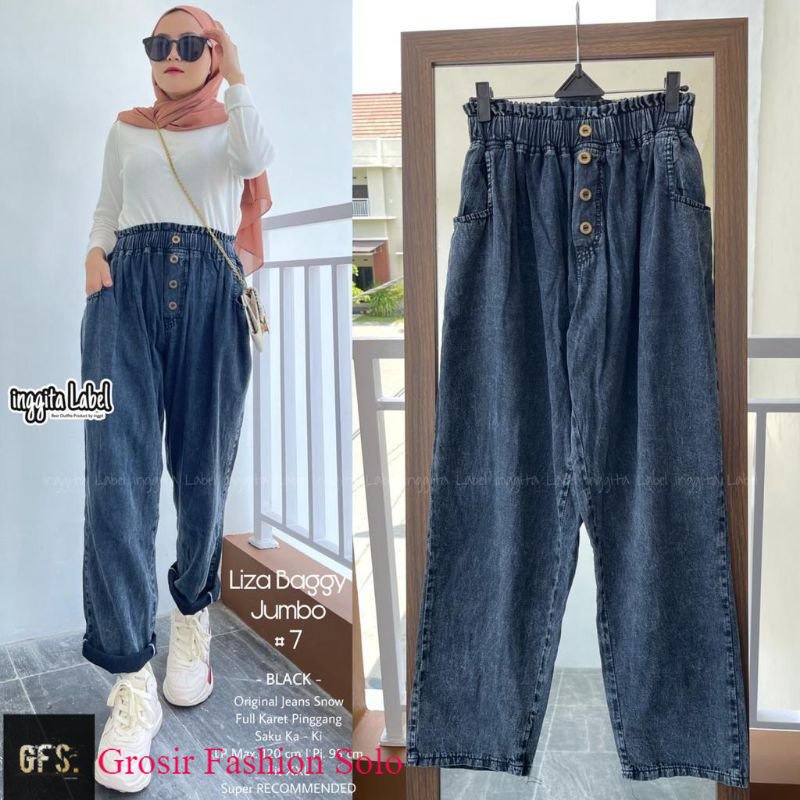 LIZA BAGGY JUMBO #7 | CELANA BOYFRIEND JEANS | BY INGGITA