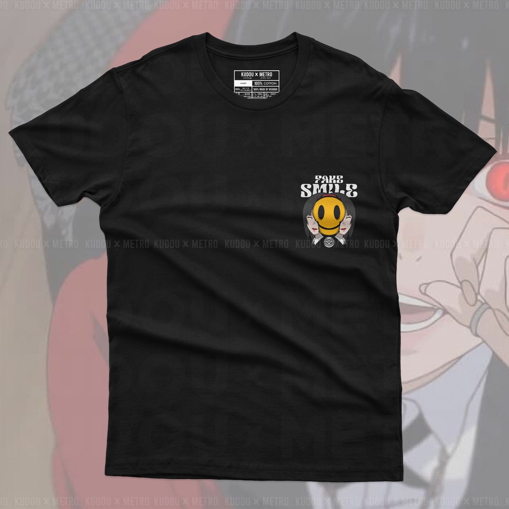 Tshirt Fake Smile Yumeko Black Anime Manga Kakegurui Kaos Yumeko Jabami Kaos Wibu Otaku