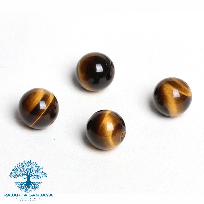 Butir Batu Tiger Eye 4/6/8/10/12 mm