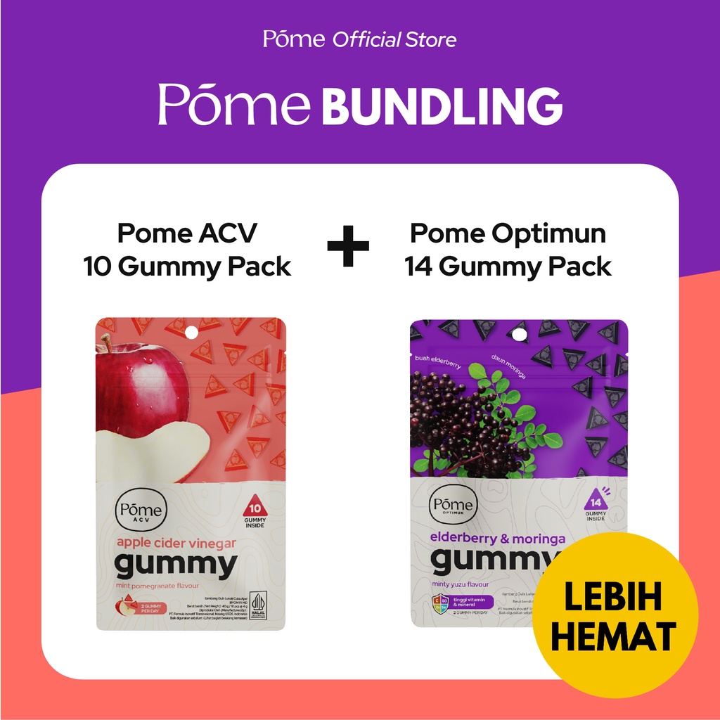 Pome Bundling - Pome ACV 1 Sachet + Pome Optimun 1 Pouch