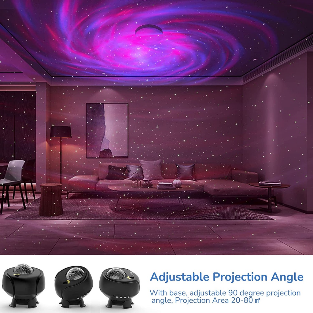 Galaxy Lamp Starry Projector Light Lampu Proyektor Dengan Speaker Langit Malam Bintang 2in1 Lampu Tidur Proyektor