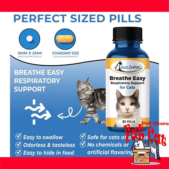 obat flu kucing Breathe Easy pilek ngorok infeksi pernafasan per pill