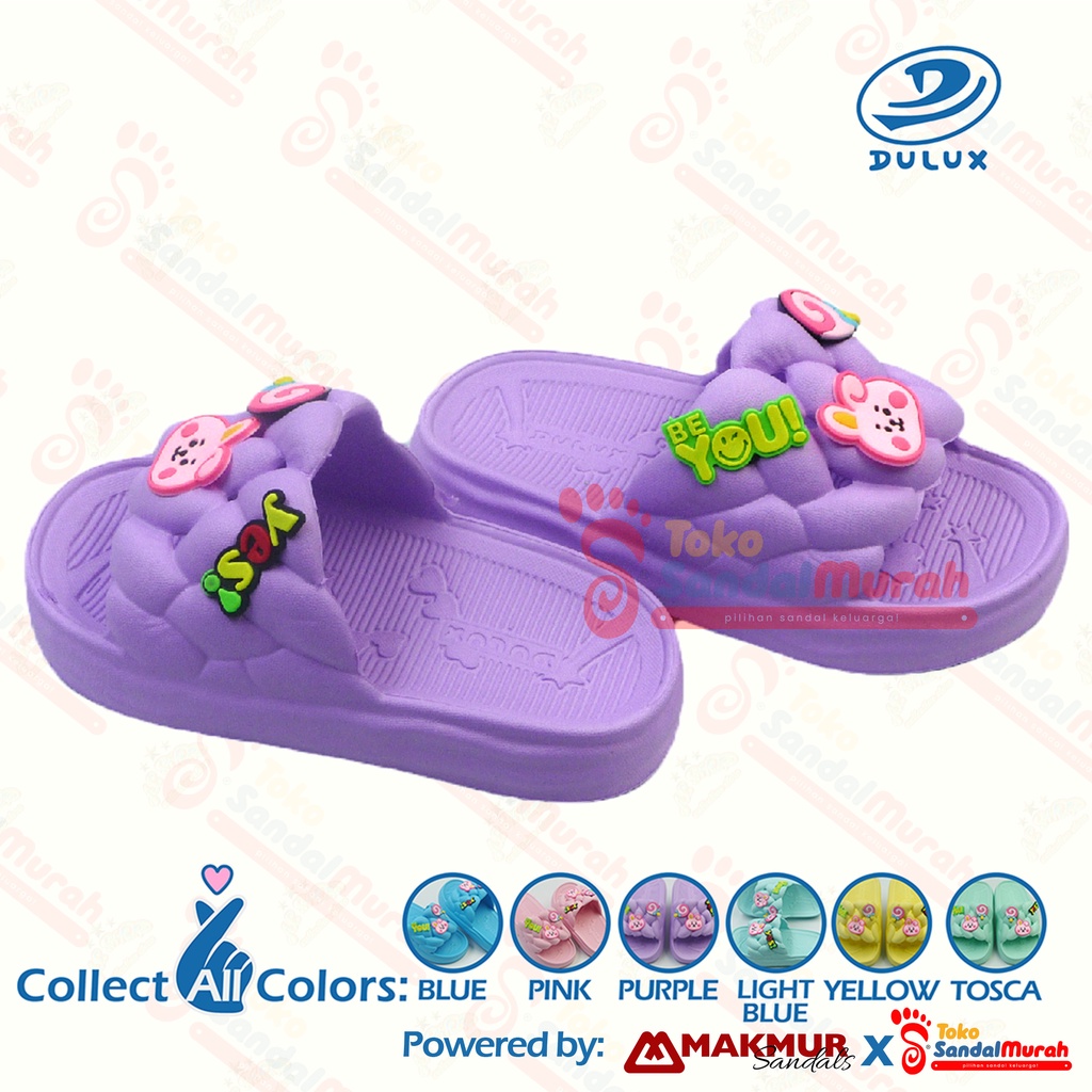 Toko Sendal Murah - Sandal Slop Karakter BT21 Uk 25-30 / Sandal Slop Anak Nyaman / Sandal Anak Kartun Kookie / Sandal Ringan Anak Anti Slip / Sandal Anak Bahan Tebal / [ Toko Sendal Murah M 525 D ]