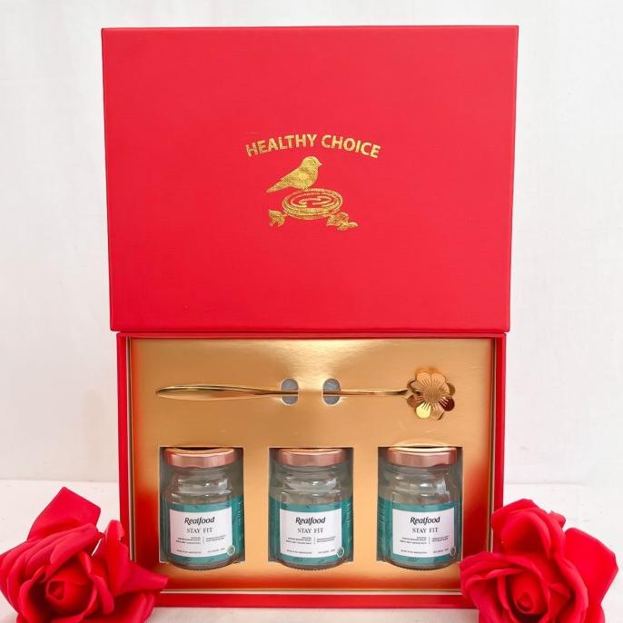 

Spesial Valentine Day Hampers Valentine Isi 3 Jar Realfood / Minuman Walet