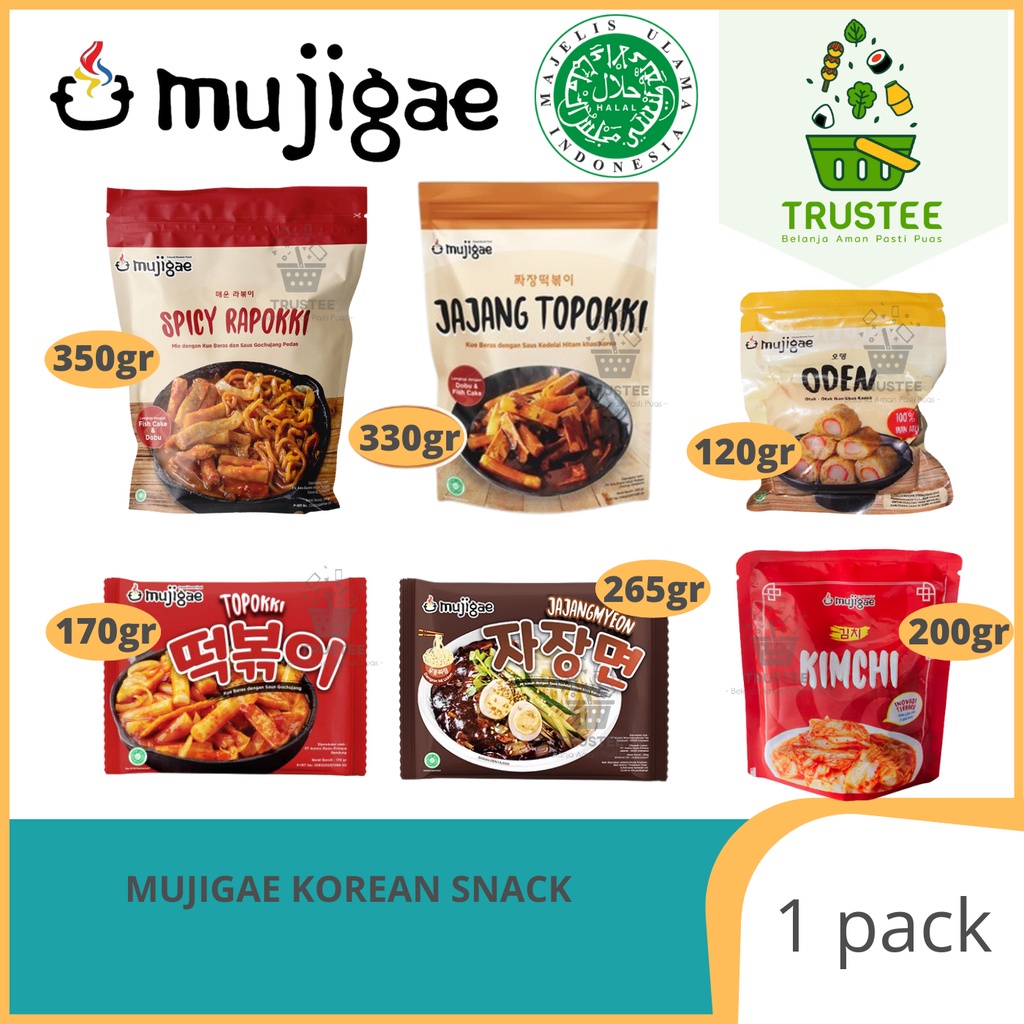 Mujigae Topokki Spicy Rapokki Kimchi Jajangmyeon Oden Jajang Topokki tokpoki jjangmyeon