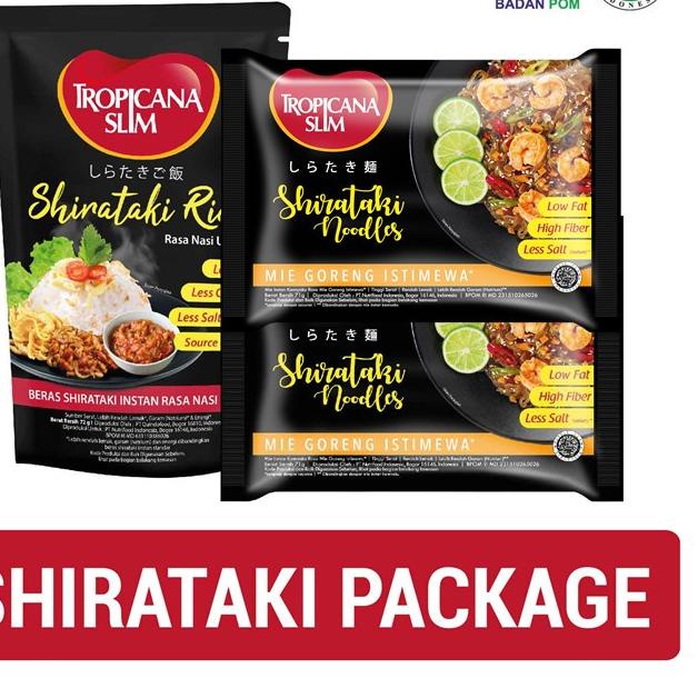 

➫ Shirataki Package - Tropicana Slim Shirataki Noodles (2 pcs) & Tropicana Slim Shirataki Rice 72 g ➩