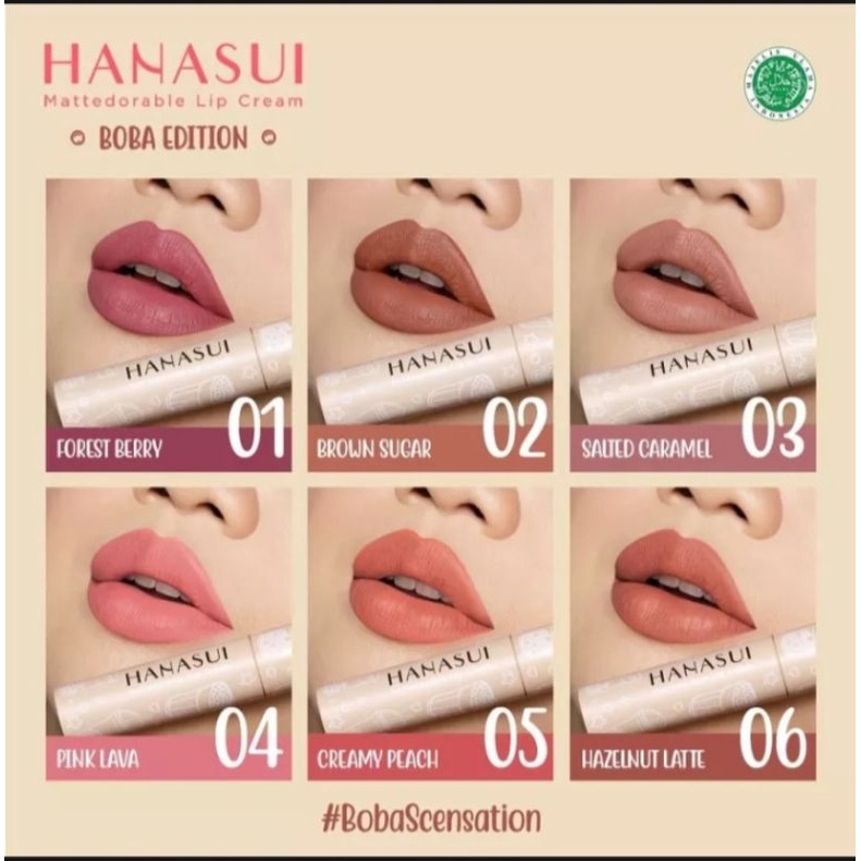 Hanasui Lipcream Boba Edition/ Lipcream Boba /Hanasui Lipcream