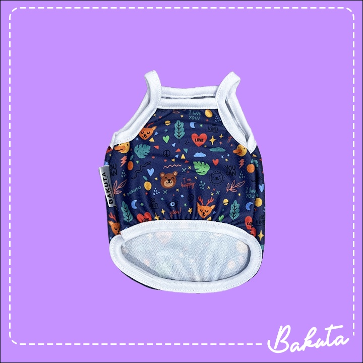 Baju Kucing Tank Edisi Croptop Happy Bear Lucu Untuk Kucing dan anjing / Baju Kucing Termurah Size S-XL / Baju Kucing Tangerang