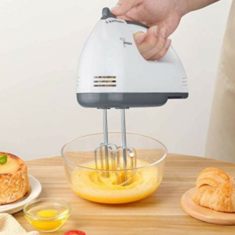 Hand mixer Elektrik Pengaduk Listrik Adonan Roti Kue 7 Speed Alat Kocokan Telur