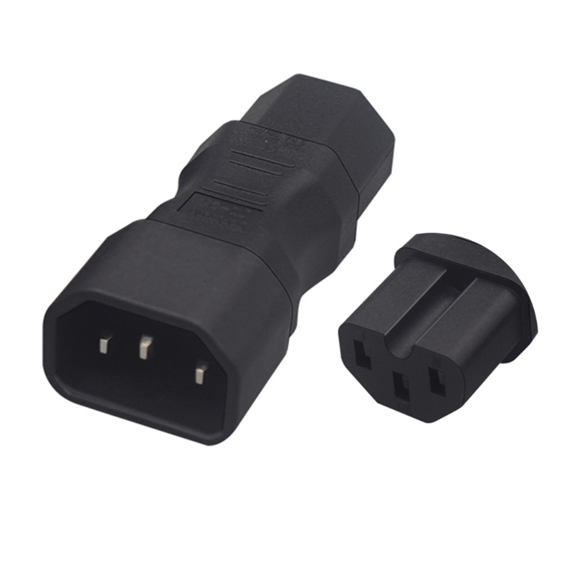 Zzz Adaptor Portable Male to Female C14 to C13 Adaptor C14 to C15/C14 Ke C5/C14 Ke C7 Adaptor Kabel Listrik Transfer Colokan ABS-mad