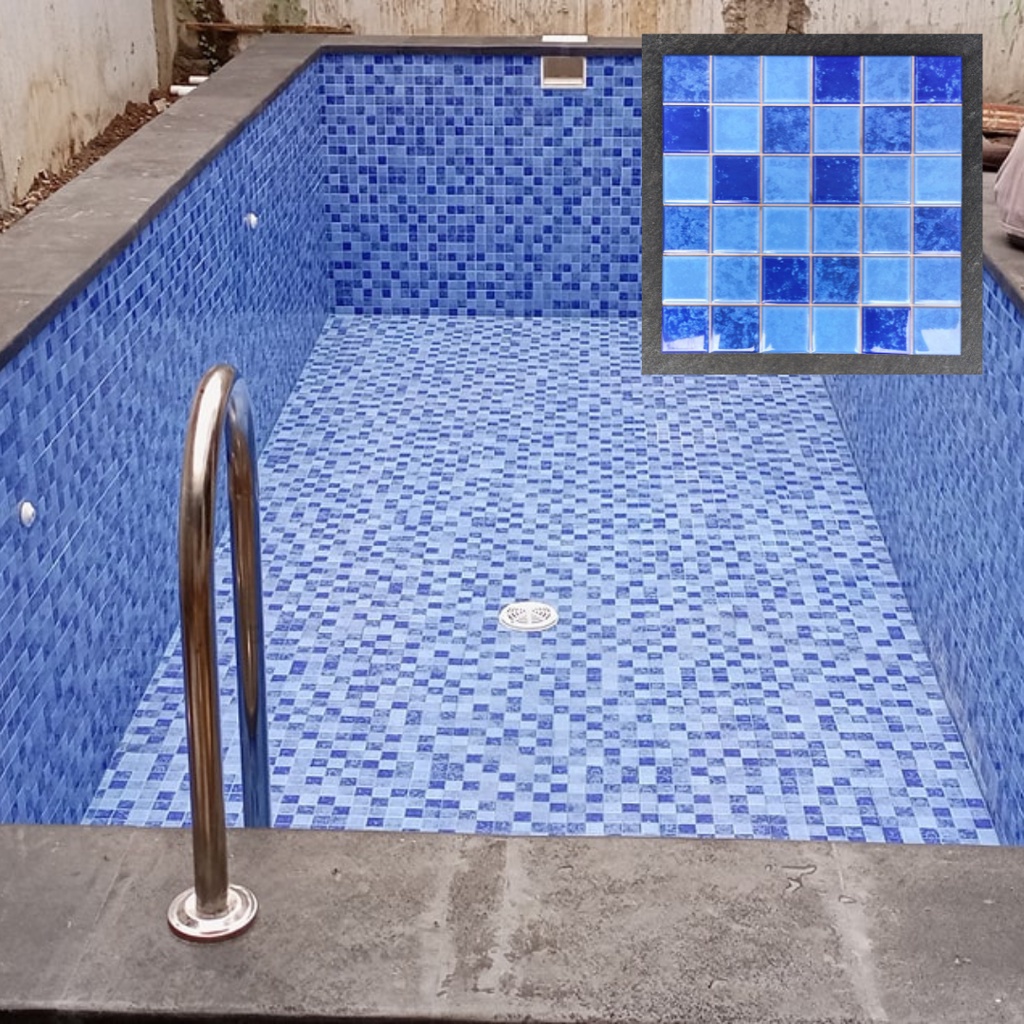 Keramik Kolam Renang Motif Mozaik - Roman PWA 33713 KW1