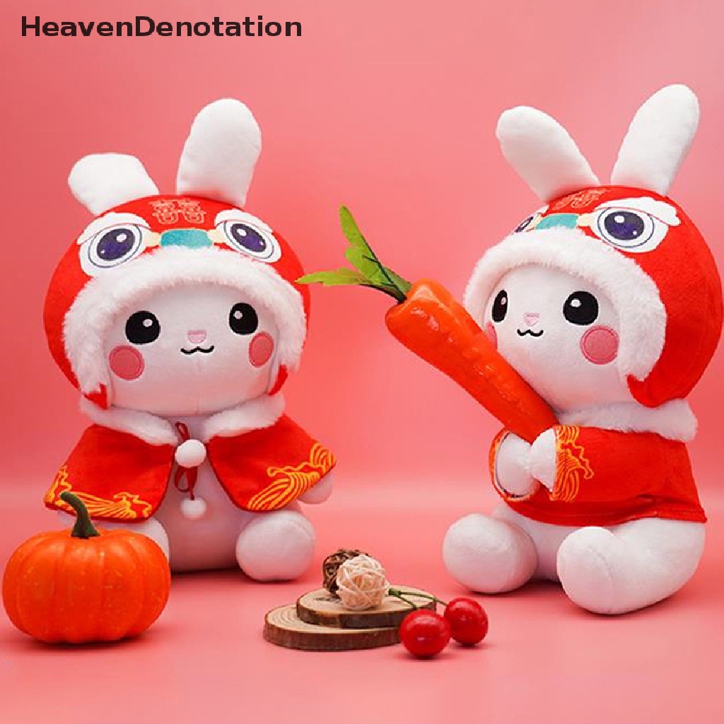 [HeavenDenotation] 20cm 2023tahun Baru Gaya Cina Kelinci Mainan Mewah Kelinci Beruntung Boneka Boneka HDV