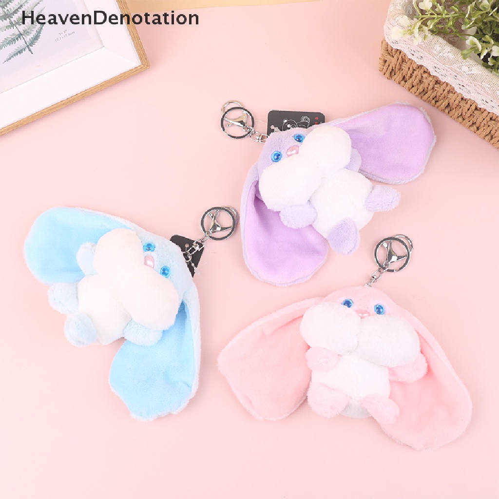 [HeavenDenotation] Gantungan Kunci Kelinci Mewah Tas Boneka Hewan Liontin Gantungan Kunci Key Rings Hadiah HDV