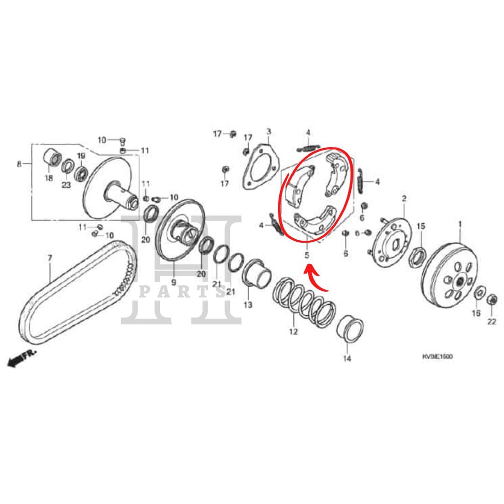 KAMPAS KOPLING GANDA WEIGHT SET CLUTCH VARIO 110 KARBURATOR 22535-KVB-900 ASLI ORIGINAL AHM HGP HONDA