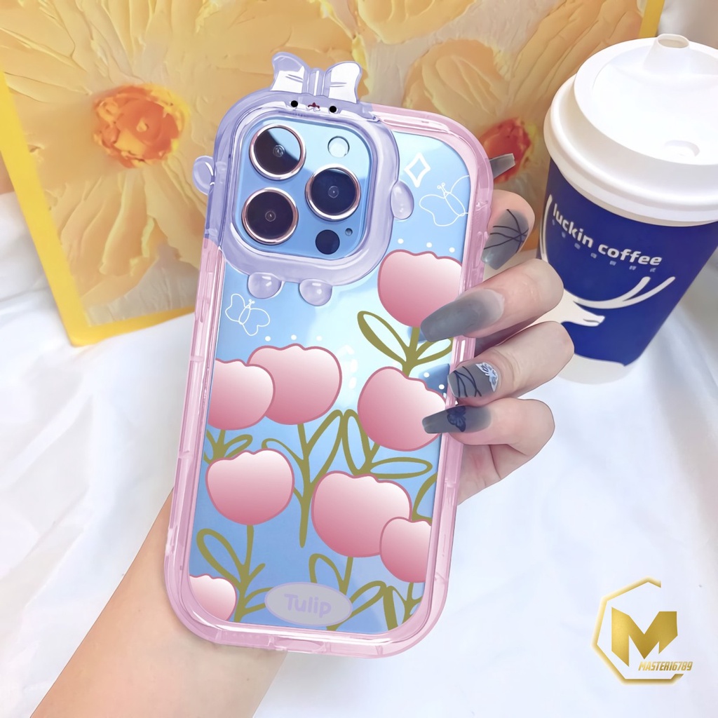 SS142 SOFTCASE MOTIF BUNGA TULIP FOR IPHONE X XS XR XS MAX 11 12 13 14 PRO MAX MA3994