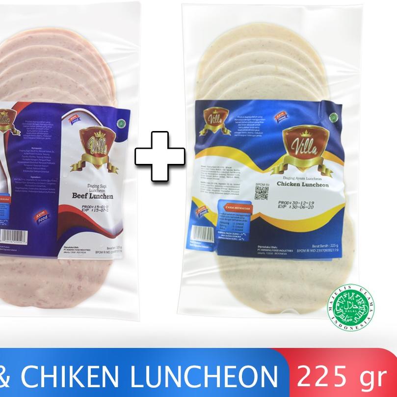 

➱ Villa Paket 2 Pack Beef Luncheon 225gr + Chicken Luncheon 225gr ➮