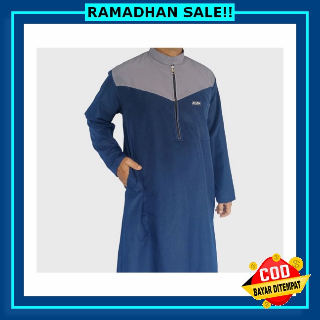 Alharamain Jubah Luaran Putih I Coklat Susu I Cream I Biru Langit I Biru Keabuan I Hijau Keabuan I C
