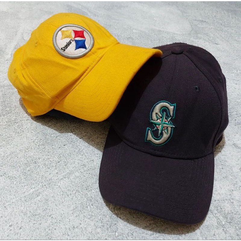 TOPI VINTAGE BRANDED BASEBALL HAT CAP MLB NFL MARINERS & STEELERS UNISEX