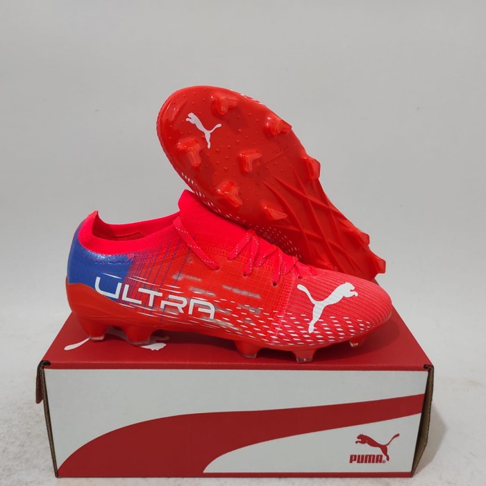{MentariStore} Sepatu Bola Puma Ultra 1.2 Red Blue White Diskon
