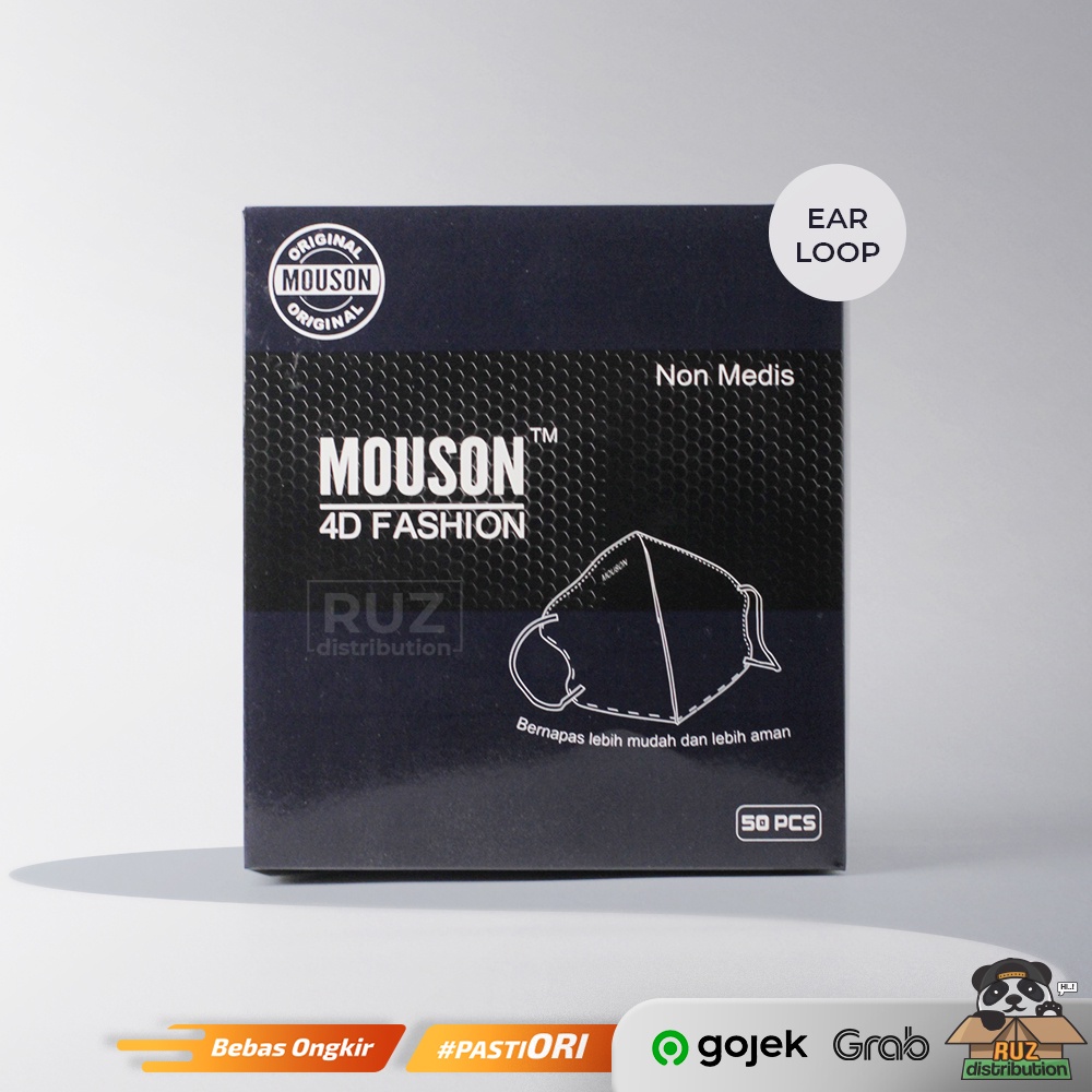 Masker Mouson 4D Fashion 4PLY Earloop Korean Style 50Pcs