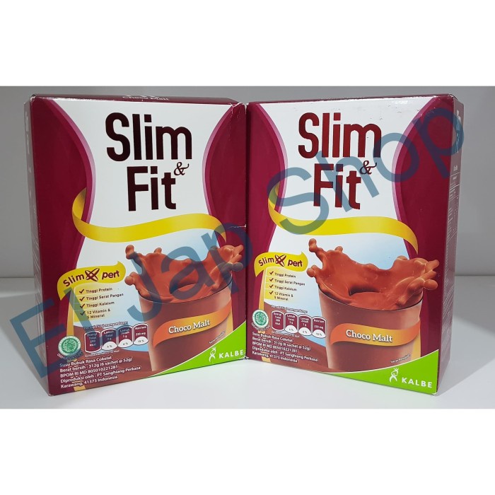 

[ COD ] Susu Slim and Fit by Kalbe Rasa Choco Malt Isi 312gr (6 Sachet)