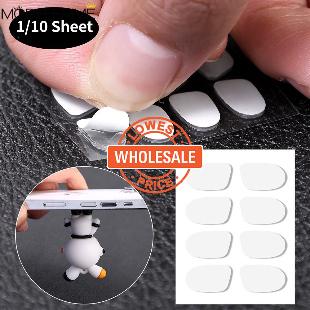 [Harga Grosir] No tailoring Clear Nanogel Universal Traceless Balon Stiker Perekat Kuat Lem Dua Sisi Stretchable Fixing Dot Tapes Untuk Boneka Foto Mobil Ornamen