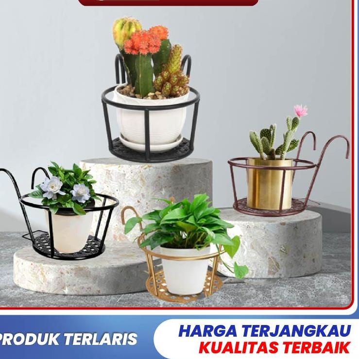 ✰ Goland Rak Bunga Balkon Rak Pot Tanaman Pot Gantung Rak Pot Balkon ☜