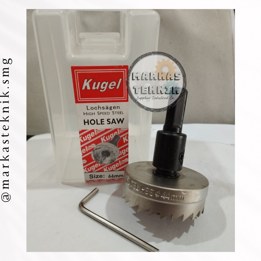 KUGEL Hole Saw Besi HSS 44MM / Holesaw Besi 44MM / Mata Bor Besi 44 MM