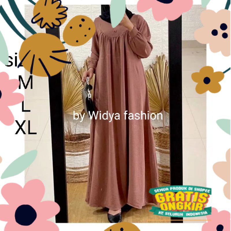 Gamis Windy Dress Crinkle Airflow Premium / Gamis Wanita Muslim Crinkle Premium Terbaru / Baju Wanit